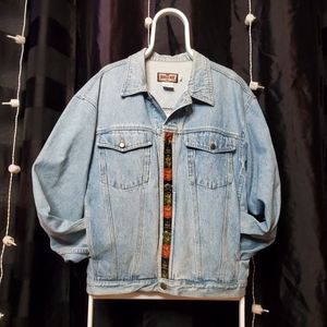 VTG Classic Bugle Boy Large 80's 90's blue TRUCKER denim L jacket jeans